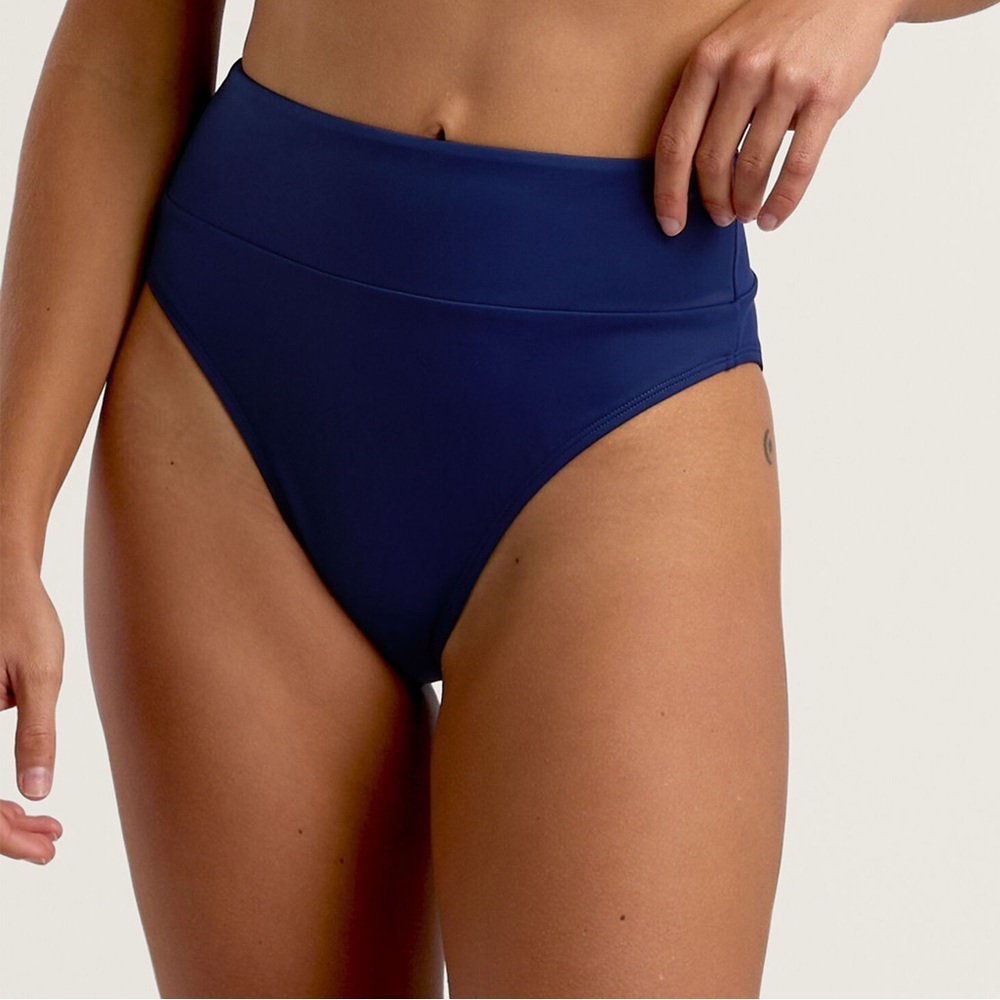 Women's Navy High-Waisted Bikini Bottom